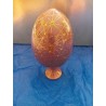 Oeuf en bois peint et orné de fils d'Or